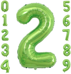 Lofaris Green DIY Number Large Aluminum Foil 40 Inch Balloons for Party
