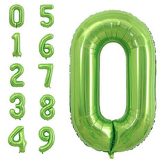 Lofaris Green DIY Number Large Aluminum Foil 40 Inch Balloons for Party