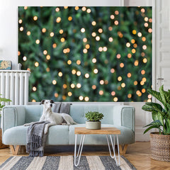 Lofaris Green Leaves and Lights Bokeh Backdrop for Winter