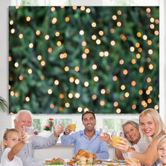 Lofaris Green Leaves and Lights Bokeh Backdrop for Winter