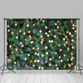 Lofaris Green Leaves and Lights Bokeh Backdrop for Winter