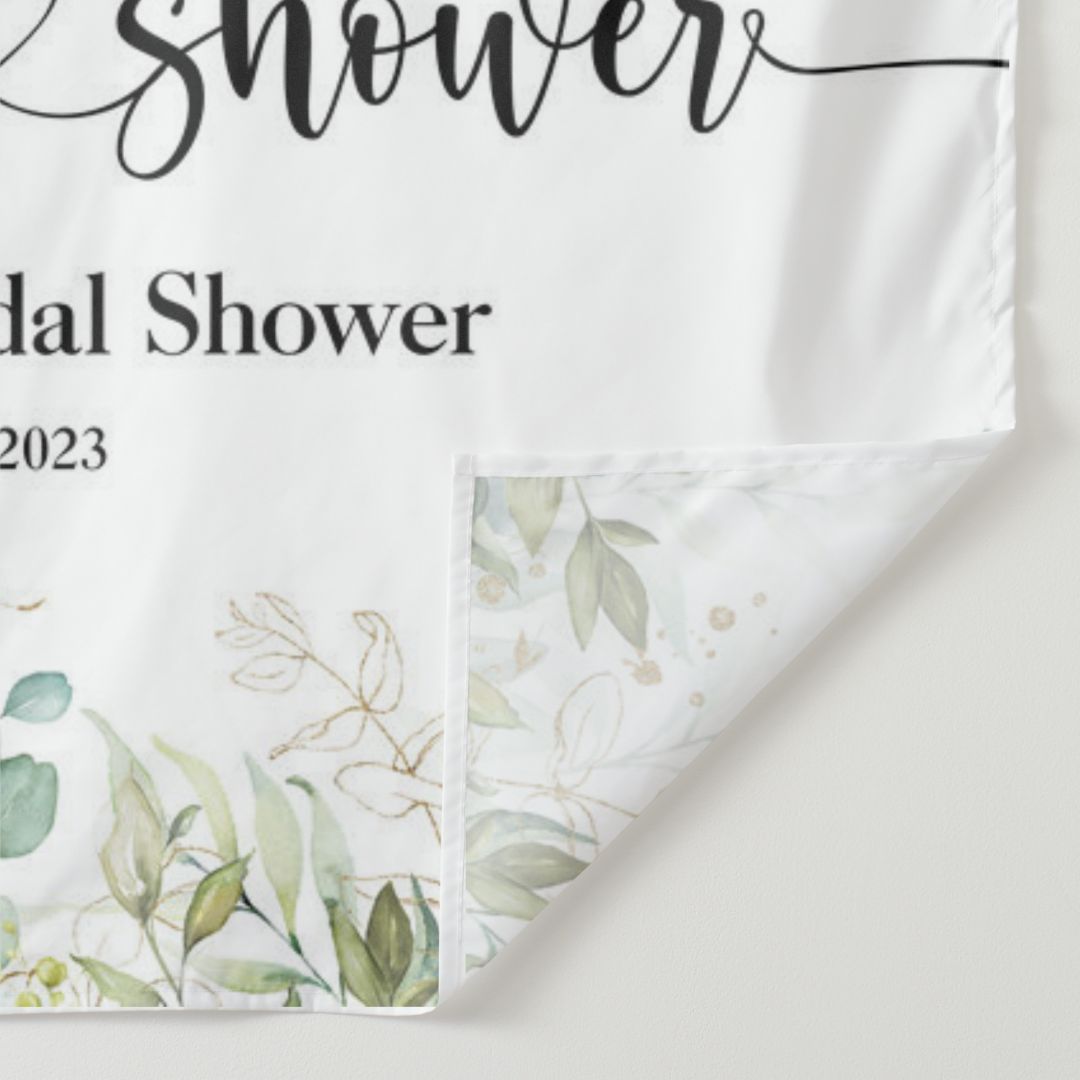 Lofaris Green Leaves Bridal Shower Simple Party Backdrop