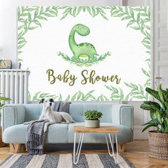 Lofaris Green Leaves Dinosaur Decor Backdrop for Baby Shower Party