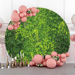 Pink Roses Custom Round Wood Backdrop For Decoration