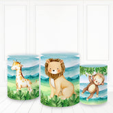 Lofaris Green Mountain Leaf Cake Table Cover Animal