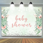 Lofaris Green Plant Glitter Baby Shower Backdrop for Photos