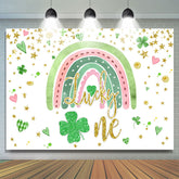 Lofaris Green Rainbow Heart Grass Happy Birthday Backdrop