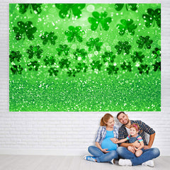 Lofaris Green Shamrock And Raindrop Simple Brokeh Backdrop
