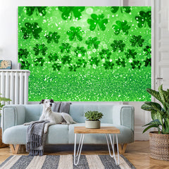Lofaris Green Shamrock And Raindrop Simple Brokeh Backdrop