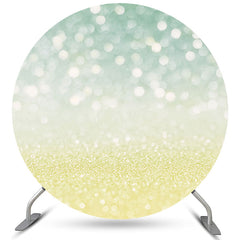 Little Peanut Round Light Blue Baby Shower Backdrop