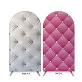 Lofaris Grey And Pink Double Sided Arch Backdrop for Birthday