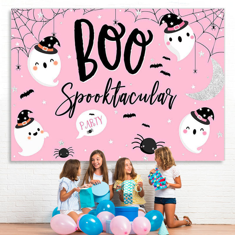 Lofaris Halloween Pink Photoshoot Backdrop for Children Party