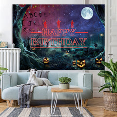 Lofaris Halloween Theme Moon Night Backdrop For Happy Birthday