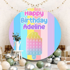 Pink Floral Round Party Backdrops for Happy Mothers Day