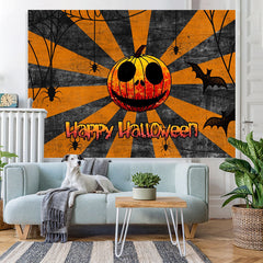 Lofaris Happy Halloween Pumpkin Decoration Backdrop for Party