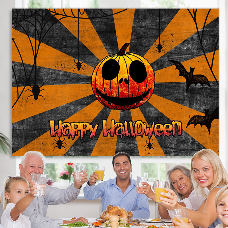 Lofaris Happy Halloween Pumpkin Decoration Backdrop for Party