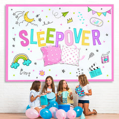Lofaris Happy Sleep Over Night Cute And Relaxed Party Backdrop