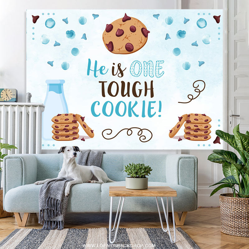 Lofaris He Is One Tough Cookie Happy Birthday Backdrop For Boy