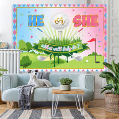 Lofaris Cute Golf Course Theme Gender Baby Shower Backdrop