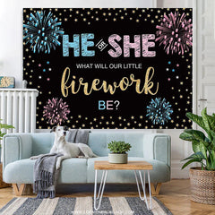 Lofaris He Or She Independence Day Spark Gender Reveal Banner