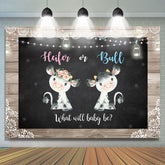 Lofaris Heifer Or Bull Black Lace Wooden Baby Shower Party Backdrop