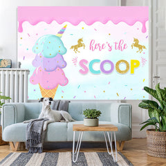 Lofaris Heres The Scoop Ice Cream Balls Sweet Birthday Backdrop