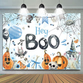 Lofaris Hey Boo Ghost Balloon Halloween Baby Shower Backdrop