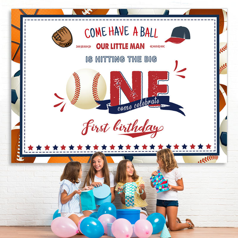 Lofaris Hitting The Big One Happy Birthday Backdrop For Boy