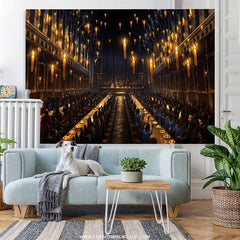 Lofaris Hogwarts Theme Dark Dinning Backdrop For Birthday Banner