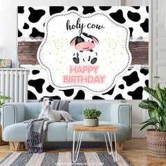 Lofaris Holy Cow Western Theme Happy Birthday Backdrop For Girl