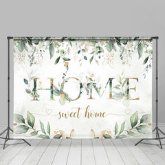 Lofaris Home Sweet Green Leaf Housewarming Backdrop