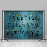 Lofaris Horrible Alphabet With Colorful Light Halloween Backdrop