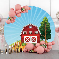 Custom Circle Chrismas Garland Backdrop For Decoration
