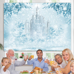 Lofaris Ice World With Snowflake And Castle Winter Backdrop