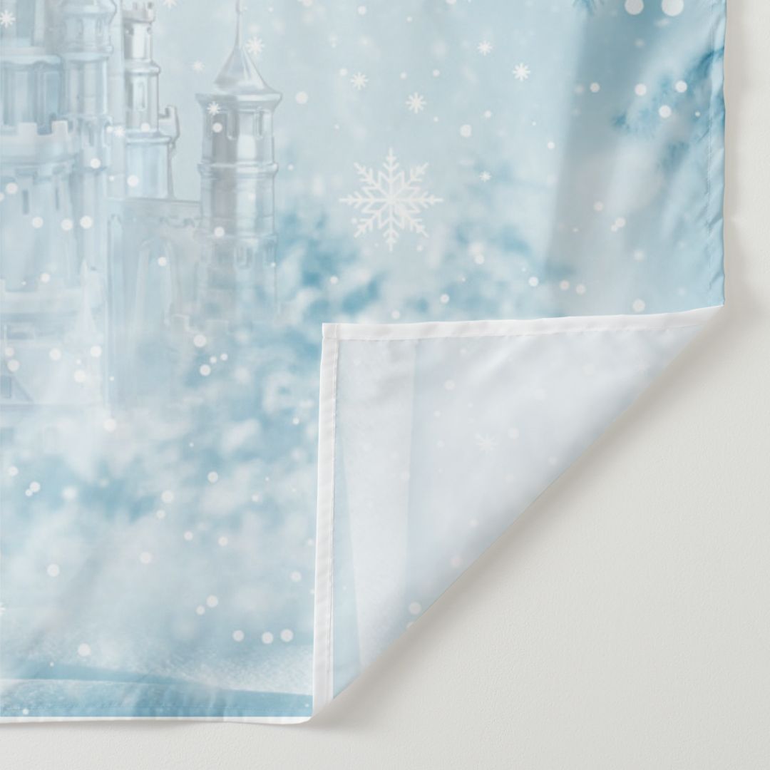 Lofaris Ice World With Snowflake And Castle Winter Backdrop