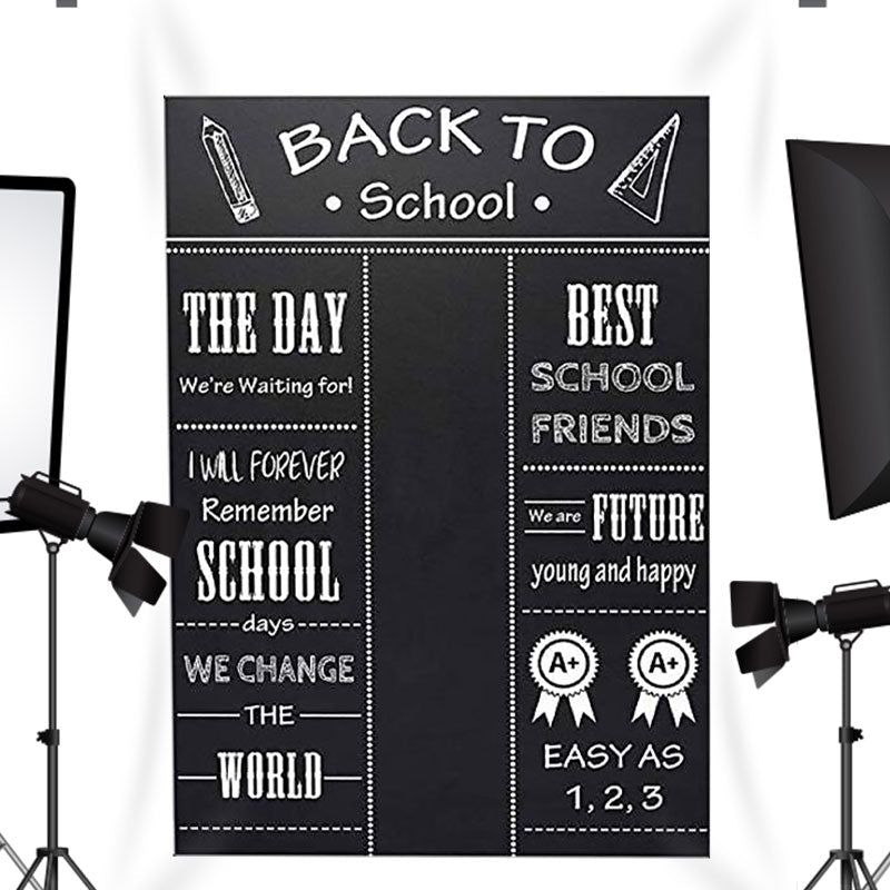 Lofaris Inspiring blackboard graffiti back to school backdrop
