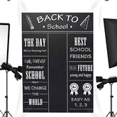 Lofaris Inspiring blackboard graffiti back to school backdrop