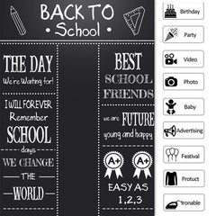 Lofaris Inspiring blackboard graffiti back to school backdrop