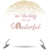 Lofaris Isnt She Lovely And Onederful Circle Birthday Backdrop