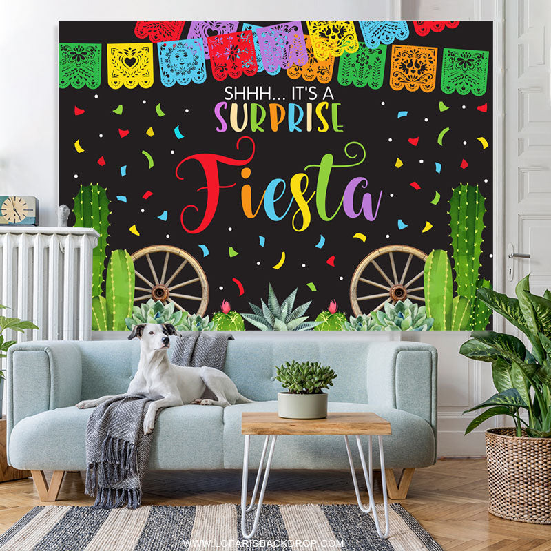 Lofaris It Is A Surprise Fiesta Celebration Party Backdrop