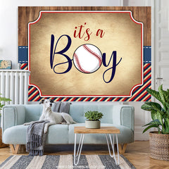 Lofaris Its A Boy Baseball Theme Lovely Baby Shower Backdrop