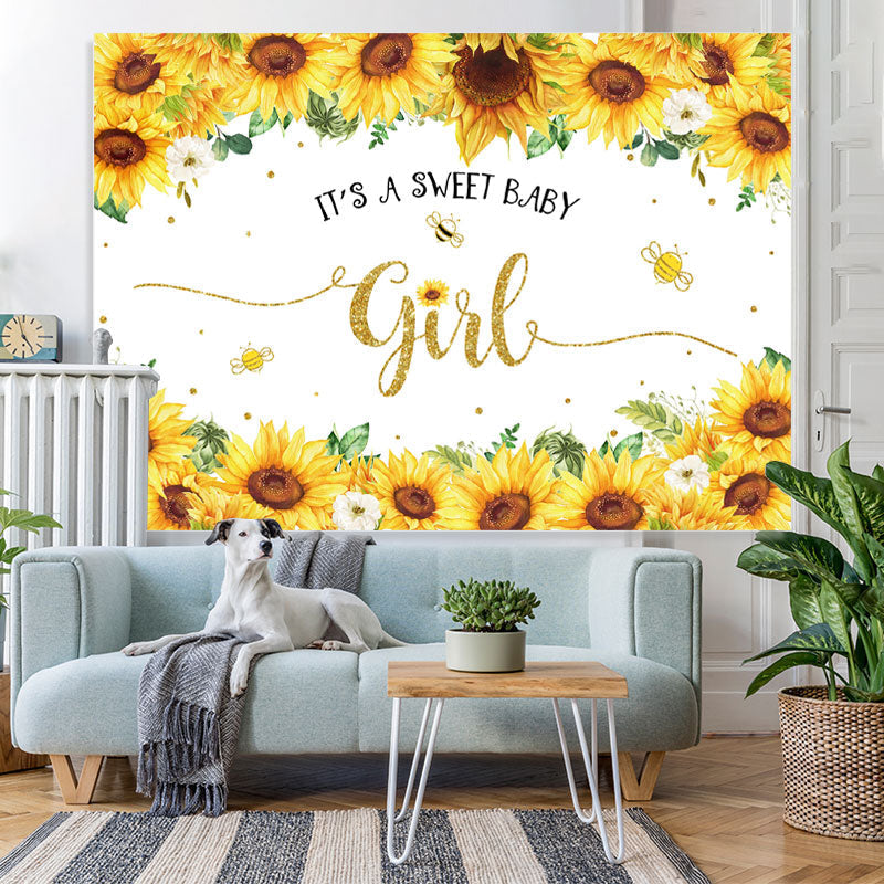 Lofaris It’S A Sweet Baby Girl With Sunflowers Shower