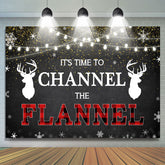 Lofaris Its Time to Channel The Flannel Winter Glitter Backdrop