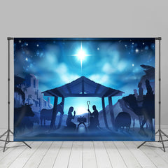 Lofaris Jesus Moon Night Bokeh Christmas Holiday Backdrop