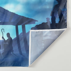 Lofaris Jesus Moon Night Bokeh Christmas Holiday Backdrop