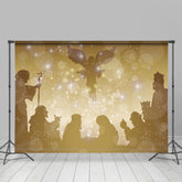 Lofaris Jesus Themed Bokeh Merry Christmas Holiday Backdrop