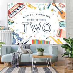 Lofaris Kick Up A Beat Join The Crew 2nd Birthday Backdrop