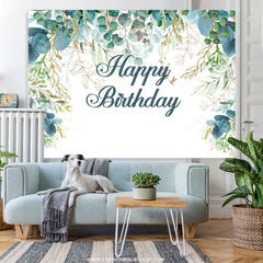 Lofaris Kind Of Leaves Simple Happy Birthday Backdrop For Party
