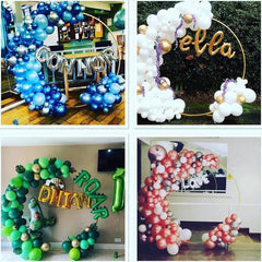 Lofaris Large Size Golden Metal Circle Round Balloon Arch Stand