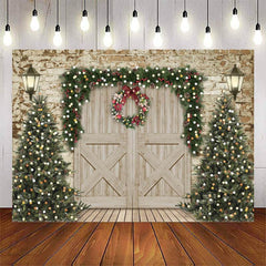 Lofaris Large Size Wooden Christmas Photo Booth Backdrop for Pictures